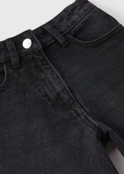 Girls Black Wide Leg Jeans (7-15yrs)