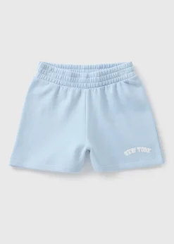 Girls Blue Jersey Shorts (7-15yrs)