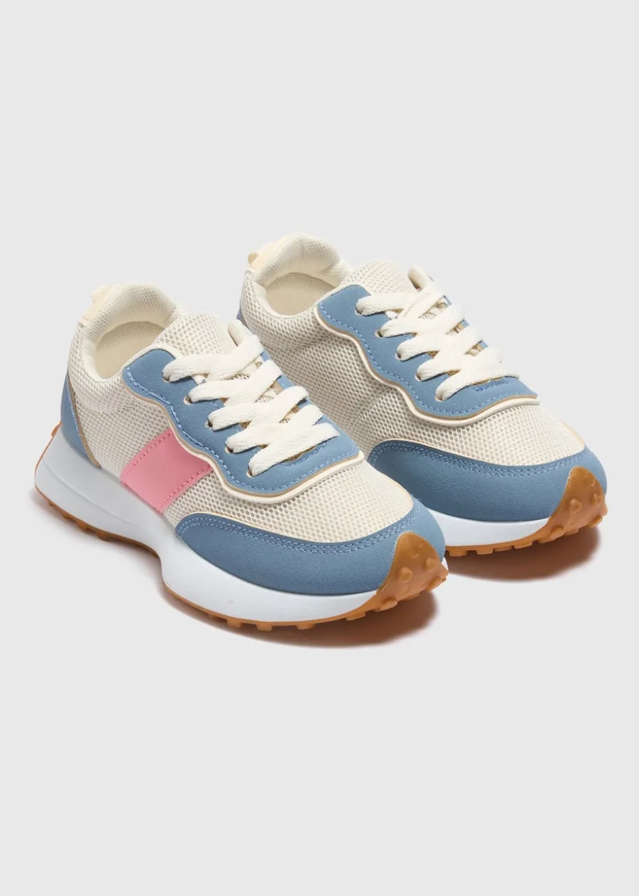 Girls Blue Jogging Trainers (Younger 12-Older 5)