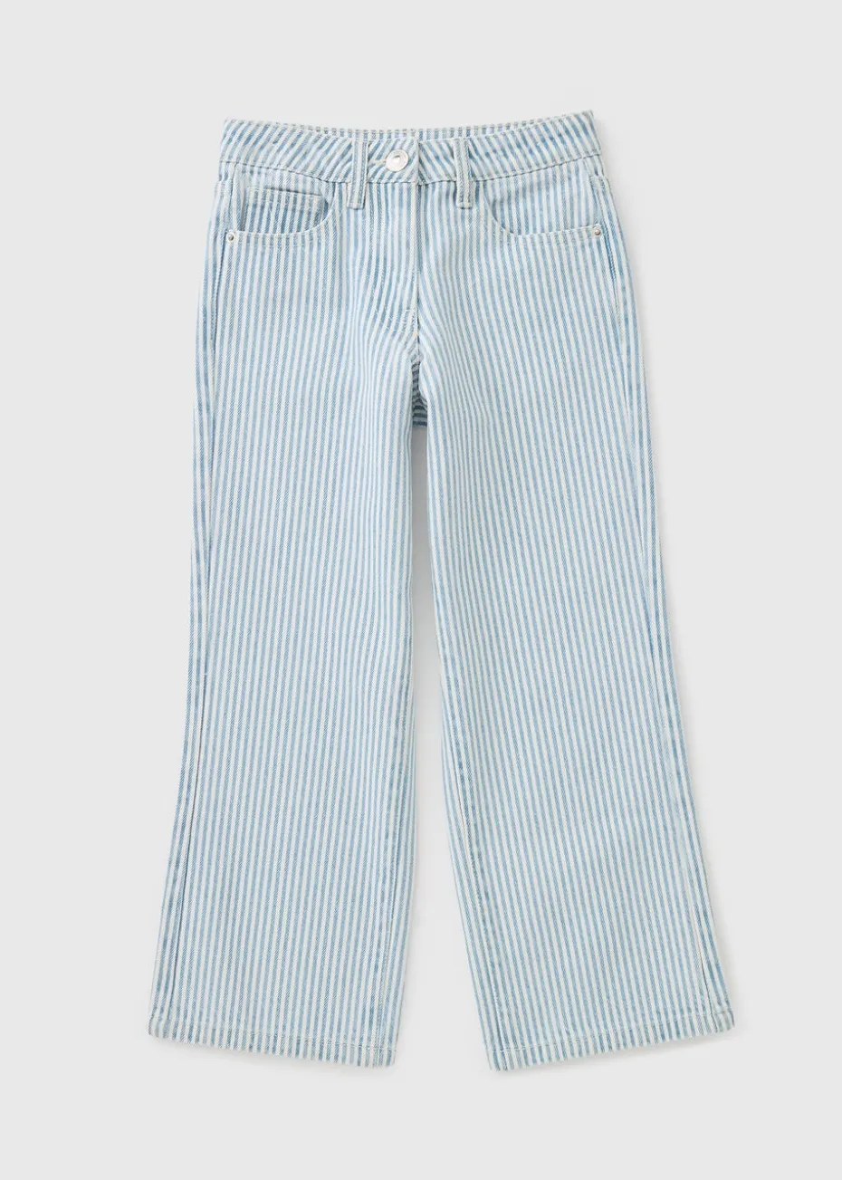 Girls Blue Stripe Jeans (7-15yrs)