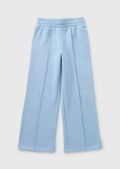 Girls Blue Wide Leg Jogging Bottoms (7-15yrs)