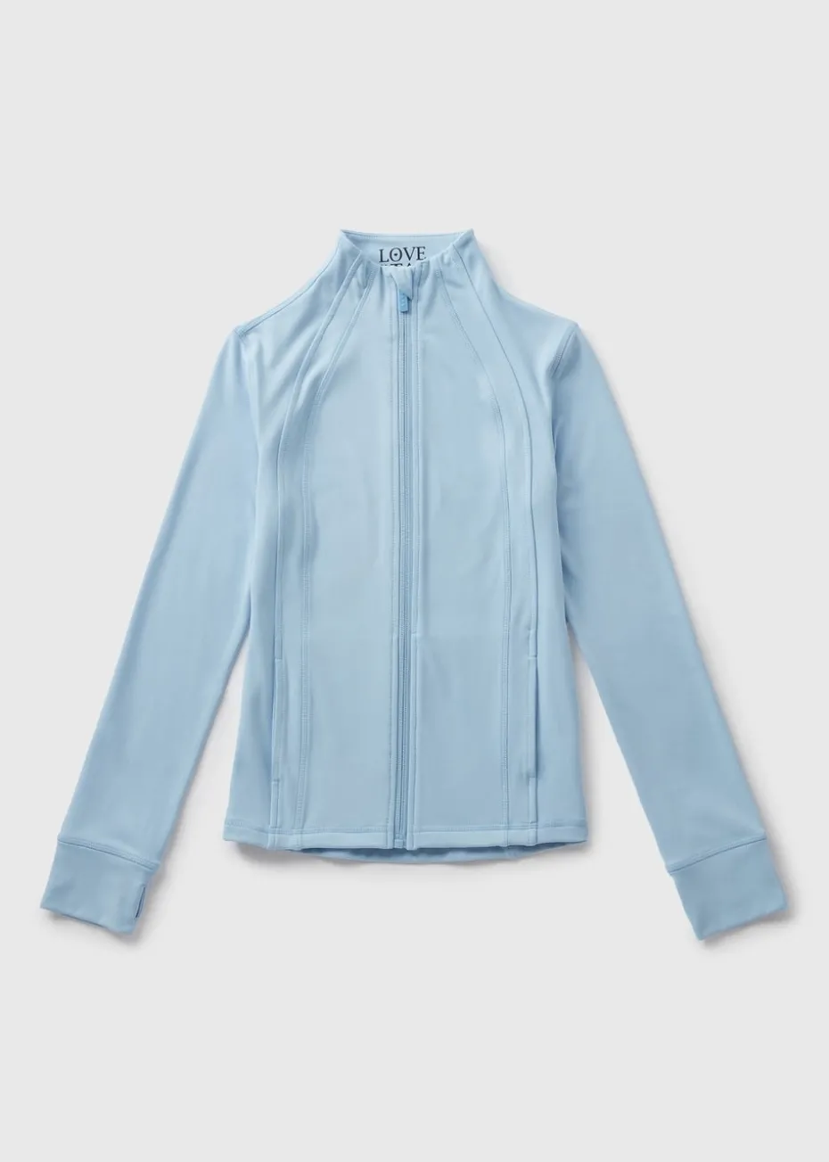 Girls Blue Zip Sports Jacket (7-15yrs)