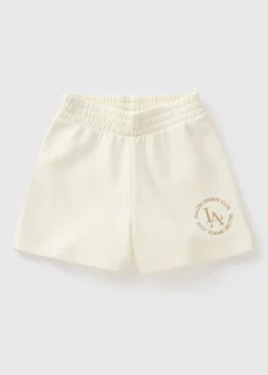 Girls Cream Jersey Boxer Shorts (7-15yrs)