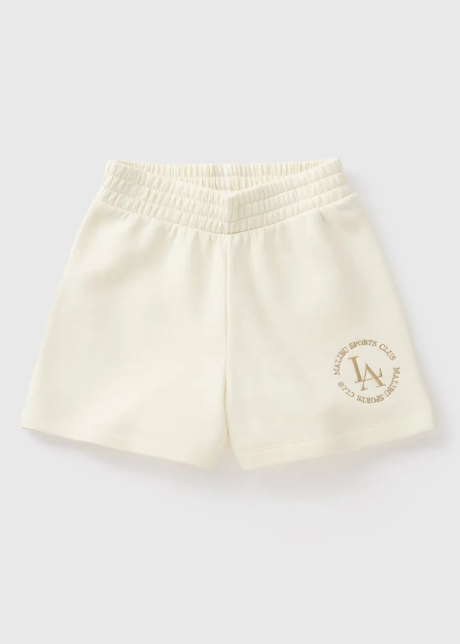 Girls Cream Jersey Boxer Shorts (7-15yrs)