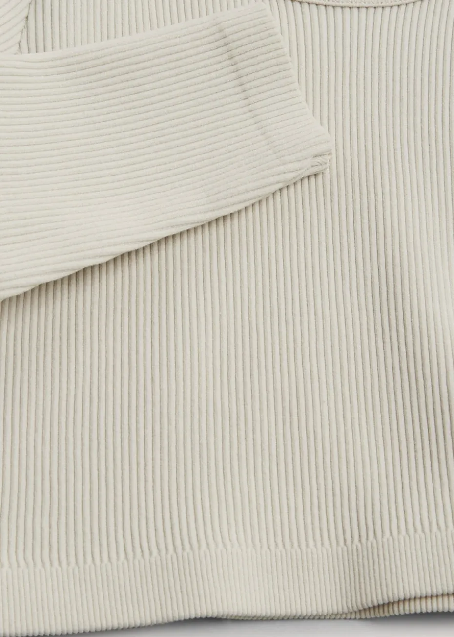 Girls Cream Seamless Long Sleeve Top (7-15yrs)