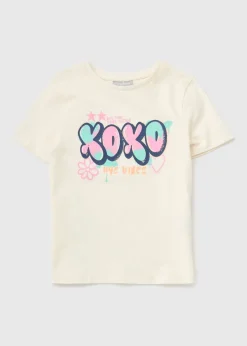 Girls Cream XOXO T-Shirt (7-15yrs)