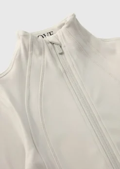 Girls Cream Zip Sports Jacket (7-15yrs)