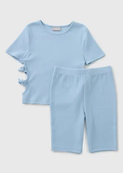 Girls Cut Out T-Shirt & Shorts Set (7-15yrs)