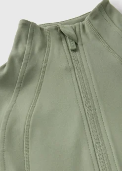 Girls Green Zip Sports Jacket (7-15yrs)