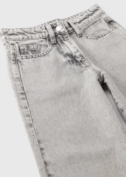 Girls Grey Wide Leg Jeans (7-15yrs)