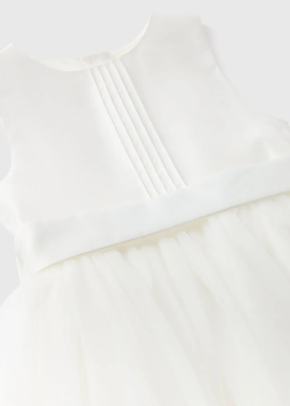 Girls Ivory Bridesmaid Pintuck Dress (1-10yrs)