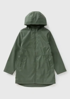 Girls Khaki Elasticated Mac Jacket (7-15yrs)
