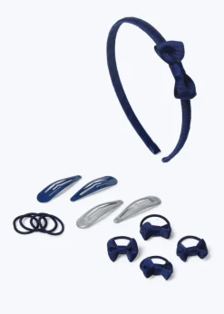 Girls Navy Headband Set
