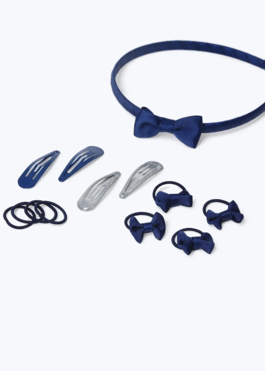 Girls Navy Headband Set
