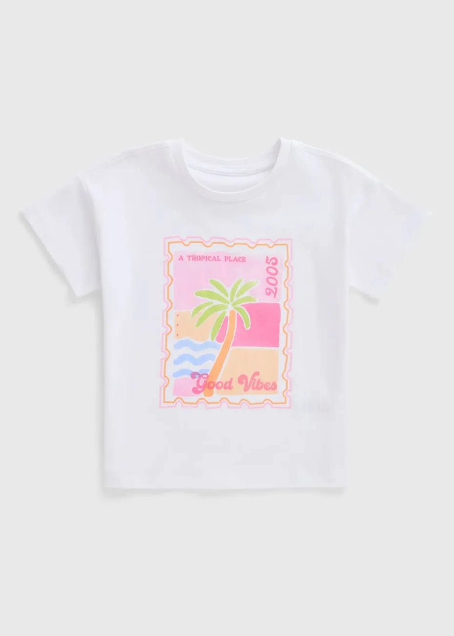 Girls Palm T-Shirt & Leggings Set (1-7yrs)