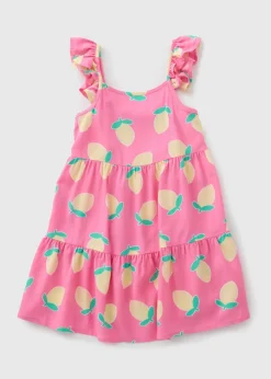 Girls Pink Lemon Dress (1-7yrs)