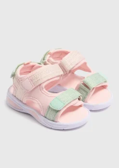 Girls Pink Light Up Sandals (Younger 4-12)
