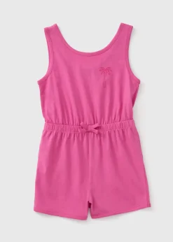 Girls Pink Playsuit (7-15yrs)