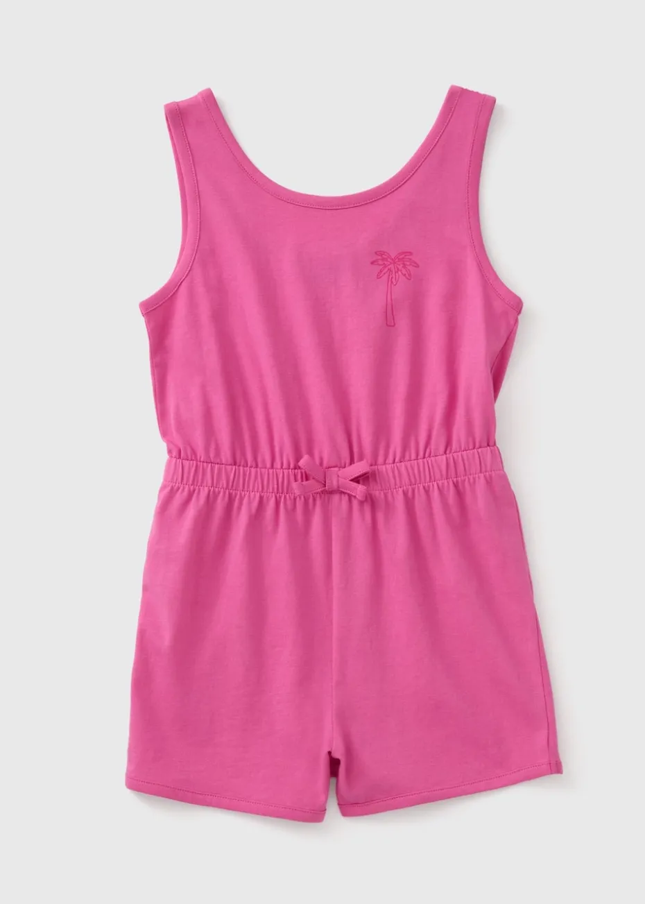 Girls Pink Playsuit (7-15yrs)
