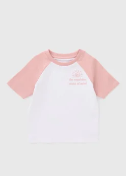 Girls Pink Raglan T-Shirt (7-15yrs)