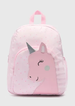 Girls Pink Unicorn Backpack