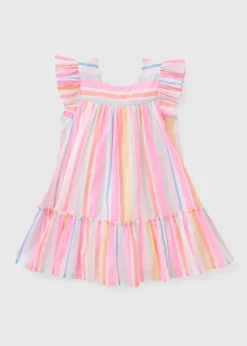 Girls Striped Joyful Dress (1-7yrs)