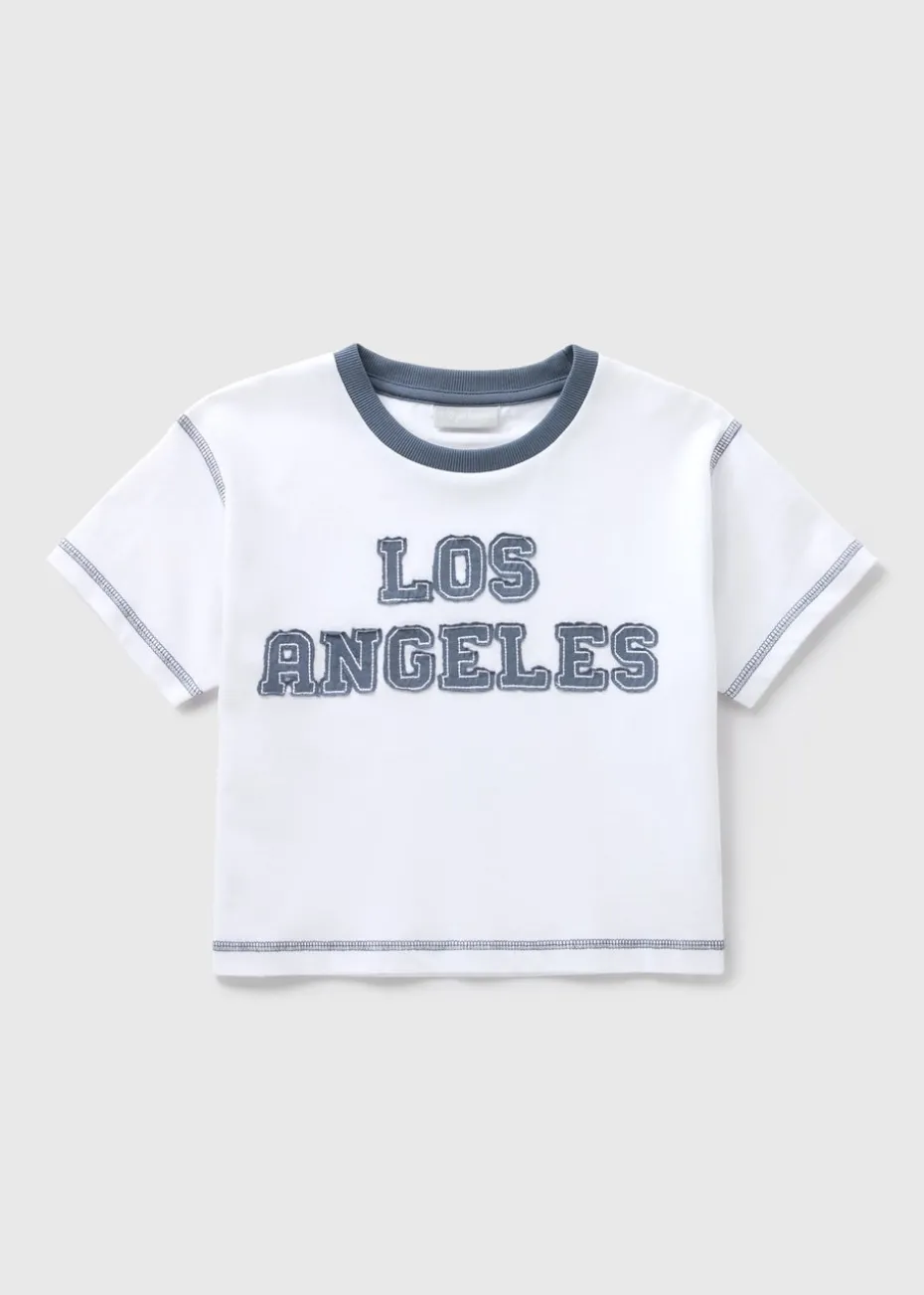 Girls White Los Angeles T-Shirt (7-15yrs)