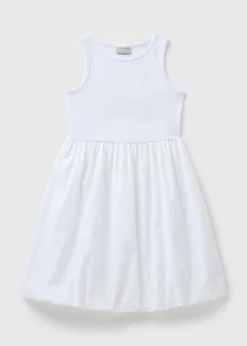 Girls White Puffball Dress (7-15yrs)