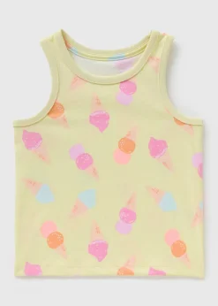 Girls Yellow Ice Cream Vest (1-7yrs)