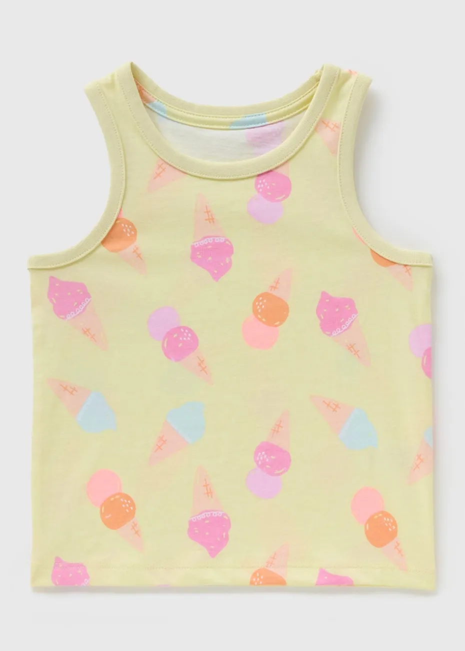 Girls Yellow Ice Cream Vest (1-7yrs)