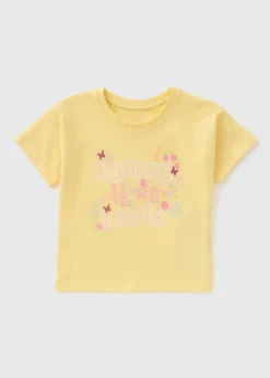 Girls Yellow Mummy Is My Bestie T-Shirt (1-7yrs)