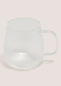 Glass Ribbed Mug