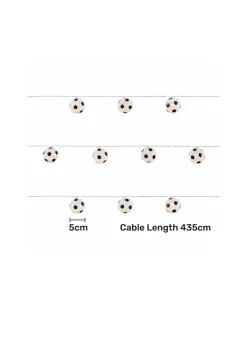 Glow Football LED String Lights (5cm x 435cm)