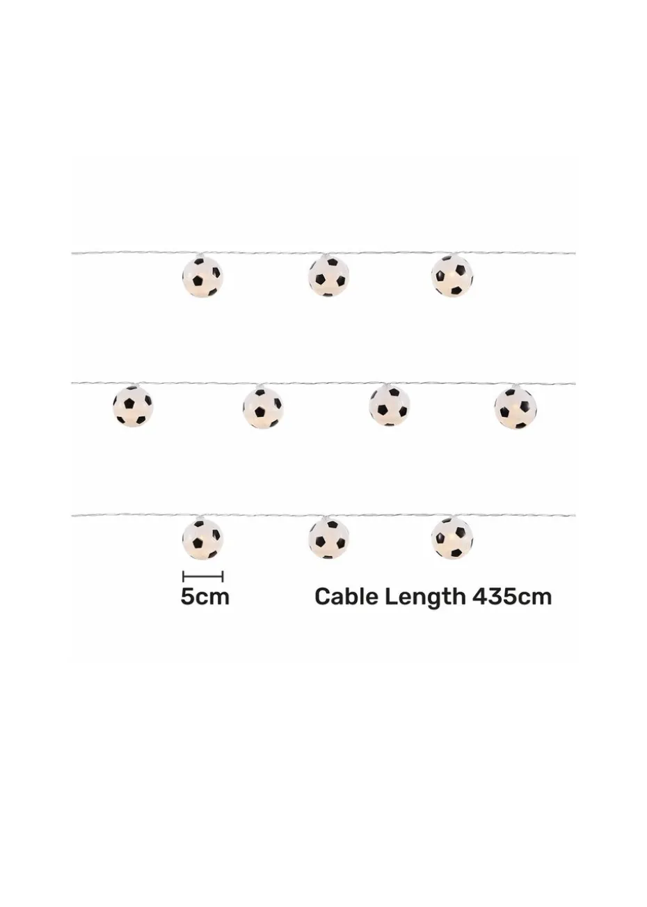Glow Football LED String Lights (5cm x 435cm)