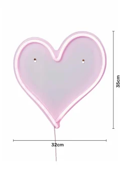 Glow Heart Neon Wall Light (35cm x 32cm)