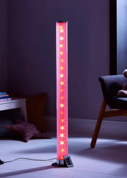 Glow LED Galaxy Cylinder Floor Lamp with Remote Control (99.5cm x 15cm)