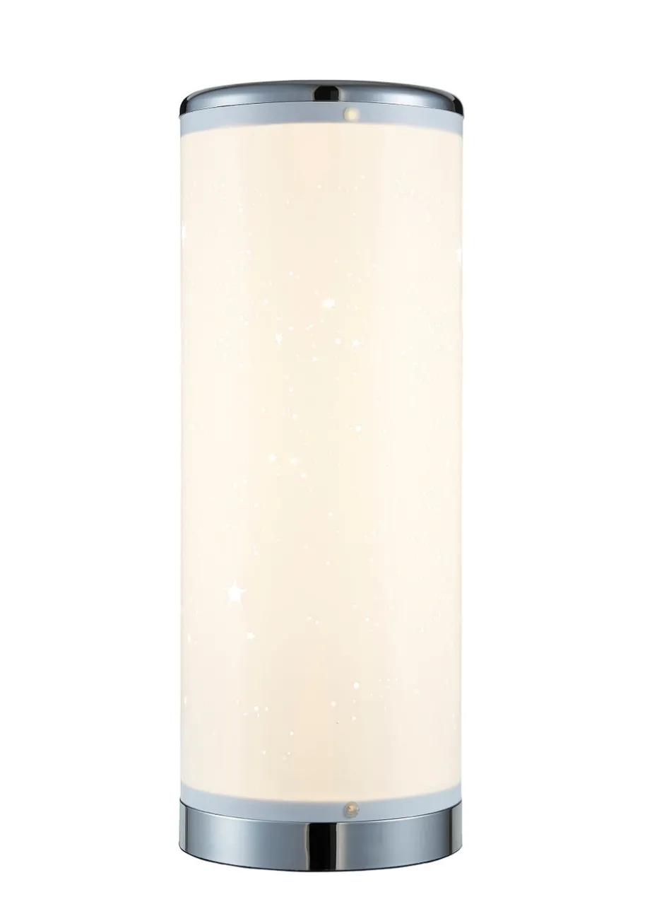 Glow LED Starburst Cylinder Table Lamp with Remote Control (36.5cm x 13cm)