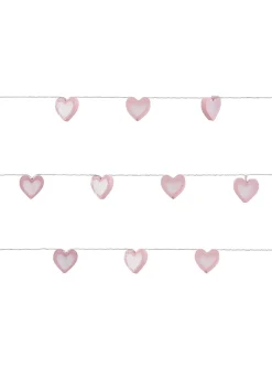 Glow Love Heart Wood String Lights (6cm x 435cm)
