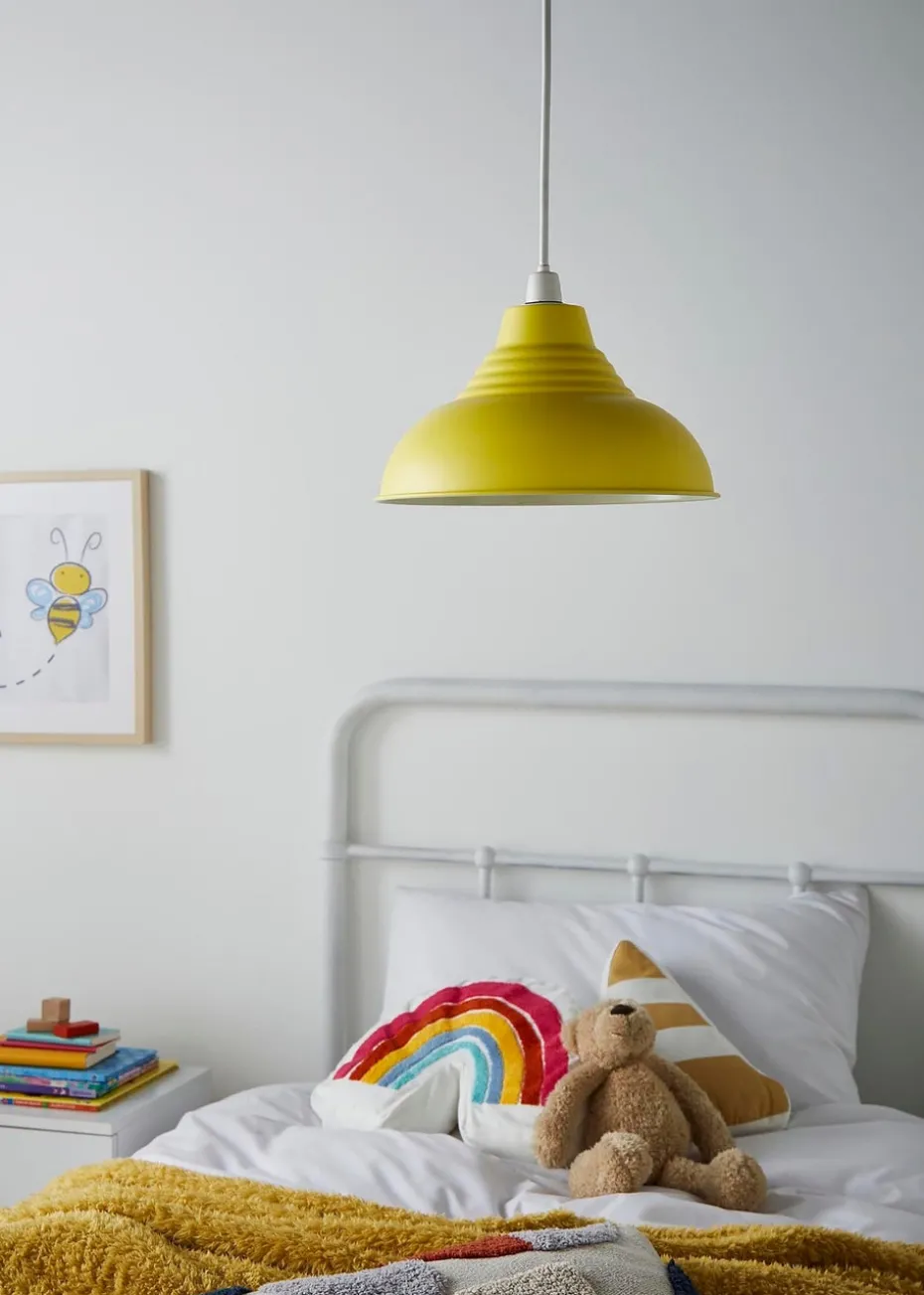 Glow Metal Dome Easyfit Shade Yellow (17cm x 30cm)