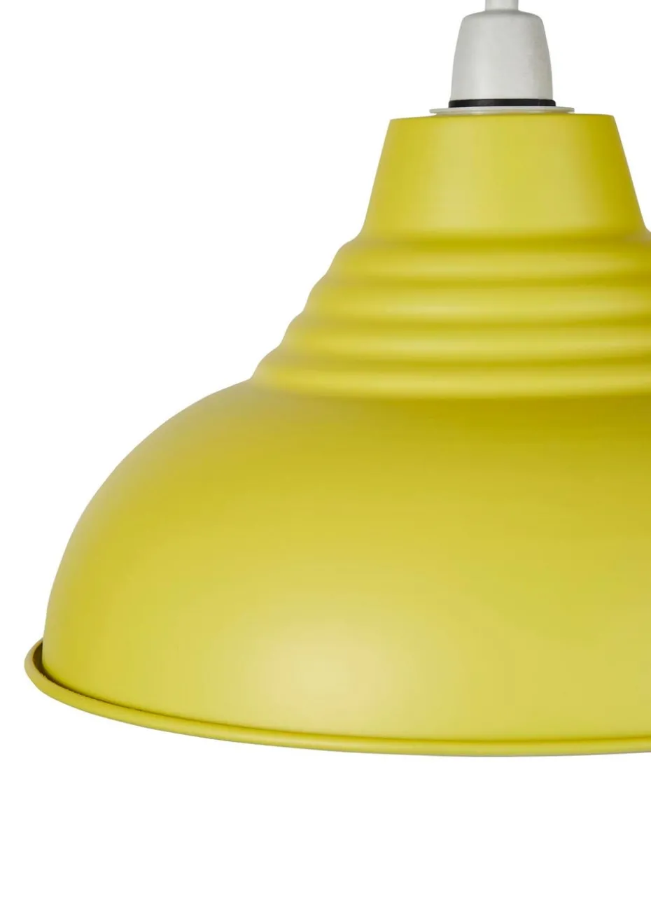 Glow Metal Dome Easyfit Shade Yellow (17cm x 30cm)