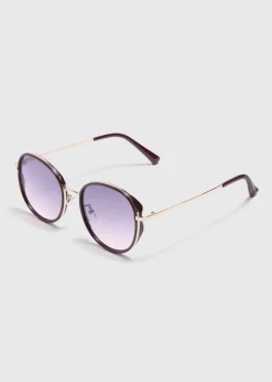 Gold Round Sunglasses