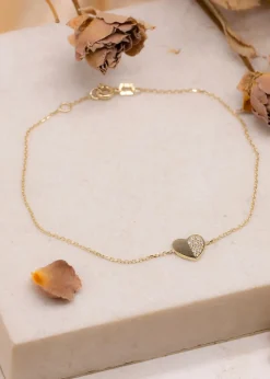 Golden Moments 9ct 2-Tone Gold CZ Heart Bracelet