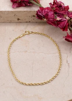 Golden Moments 9ct Yellow Gold 40 Hollow Rope Chain Bracelet