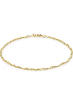 Golden Moments 9ct Yellow Gold Diamond Cut 30 Twist Curb Bracelet