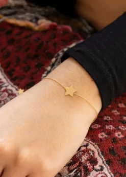 Golden Moments 9ct Yellow Gold Star Slider Bracelet