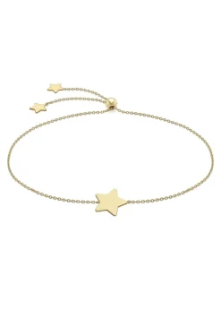 Golden Moments 9ct Yellow Gold Star Slider Bracelet