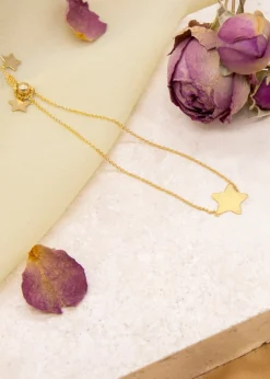 Golden Moments 9ct Yellow Gold Star Slider Bracelet