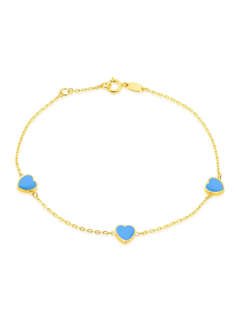 Golden Moments 9ct Yellow Gold Disc Trace Chain Slider Bracelet