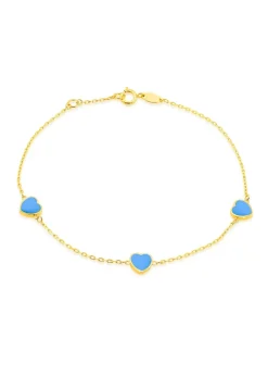 Golden Moments 9ct Yellow Gold Disc Trace Chain Slider Bracelet