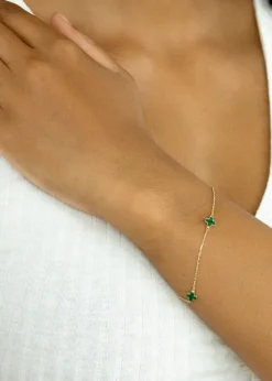 Golden Moments 9ct Yellow Gold Oval Carnelian Bracelet